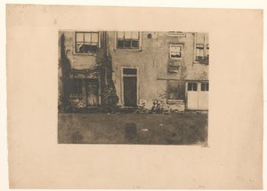 Ansicht der Rückseite des Zeedijk in Amsterdam von Willem Witsen (signed by artist)