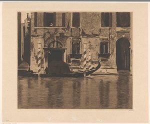 Gondel mit Aufbau im Canal Grande in Venedig von Willem Witsen (signed by artist)