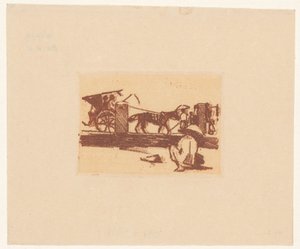 Hockende Figur und ein Sado in Buitenzorg von Willem Arnoldus Witsen