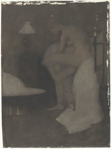 Nackte Frau, sitzend am Bettrand von Willem Arnoldus Witsen