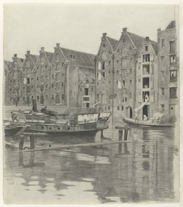 Lagerhäuser an einem Kanal