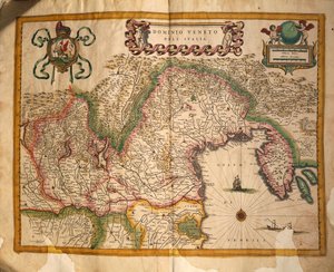 Karte des Gebiets unter venezianischer Herrschaft, aus Regionum Italiae von Willem Blaeu von Willem and Joan  Blaeu