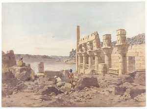Ansicht der Tempelruinen in Philae bei Assuan von Willem de Famars Testas
