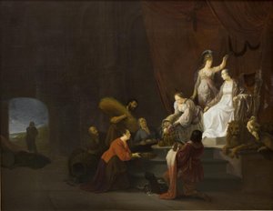 Allegorie auf den Frieden. Pax wird von Minerva gekrönt von Willem de Poorter