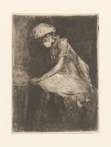 Lesendes Mädchen (im Profil)