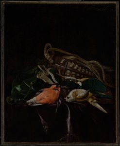 Stillleben mit toten Vögeln und Jagdtasche von Willem van Aelst