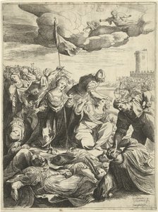 Heilige Ursula belagert von den Hunnen von Willem van Haecht (II)
