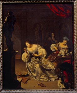 Die Frauen des niederländischen Adels beim Tee von Willem Van Mieris