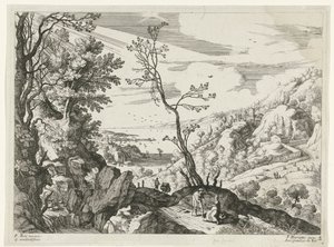 Landschaft mit Juda und Tamar von Willem van Nieulandt (II)