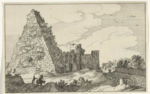 Pyramide des Gaius Cestius von Willem van Nieulandt (II)