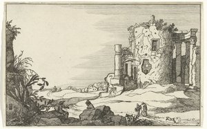 Ruine eines von Säulen umgebenen Tempels