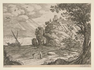 Italienische Landschaften; eine von 30 Platten von Willem van Nieulandt II