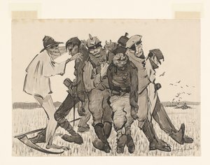 Ernte 1918. Moderne Getreidegarbe (Originaltitel auf dem Objekt) von Willem van Schaik (signed by artist)