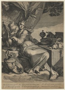 Allegorie der Eitelkeit und Vergänglichkeit weltlicher Besitztümer, 1608