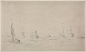 Schiffe auf rauer See, 1665 von Willem van de Velde