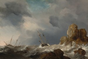 Schiffe in einem Sturm, 1660 von Willem van de Velde the Younger