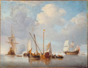 Eine Flaute nach W. v. d. Velde d. J. von Willem van de Velde the Younger