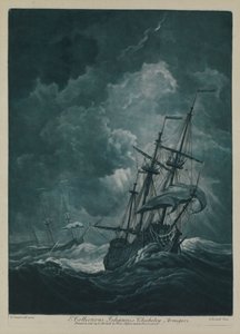 Ein Schiff in einem Sturm von Willem van de the Elder Velde