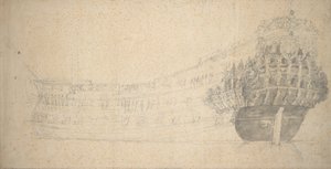 Porträt eines französischen Zweideckers. Gebaut in Holland 1666-67, ca. 1667