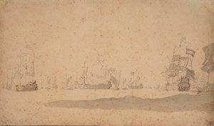 Die niederländische Flotte liegt wahrscheinlich im Mai 1672 vor Anker, ca. 1672