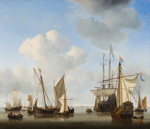 Schiffe auf Reede von Willem van de Velde the Younger