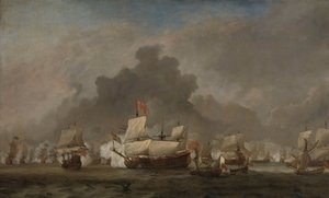 Die Schlacht von Solebay, 7. Juni 1672 von Willem van de the Younger Velde