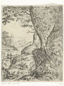 Landschaft mit Holzbrücke von Willem von Bemmel