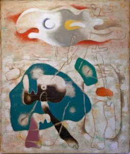 Eidos mit großer Amöbe von Willi Baumeister