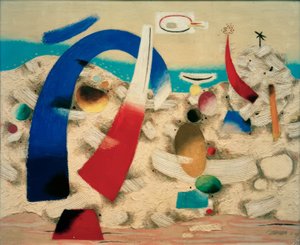 Metaphysische Landschaft, Strand von Willi Baumeister