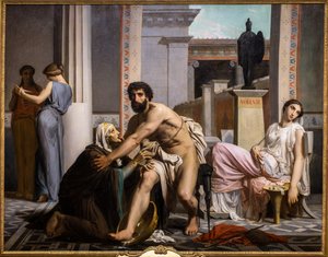 Odysseus wird von seiner Amme bei seiner Rückkehr aus Troja erkannt