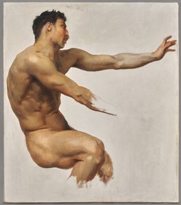 Studie eines Satyrs für Nymphen und Satyr von William-Adolphe Bouguereau
