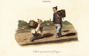 Chinesische Kinder sammeln Pferdemist von William (after) Alexander