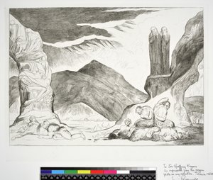 Der Kreis der Fälscher: Dante und Virgil bedecken ihre Nasen wegen des Gestanks, Inferno, Gesang XXIX, Illustration zur 