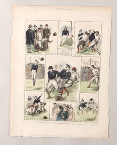 Skizzen beim internationalen Fußballspiel, Glasgow von William (after) Ralston