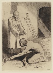 Bunyans Pilgerreise: Der Mann mit dem Mistrechen von William (after) Strang
