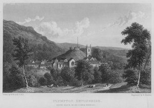 Plympton, Devonshire, Geburtsort von Sir Joshua Reynolds (Stich)
