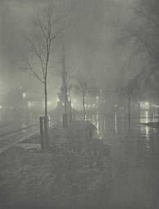 Nasse Nacht, Columbus Circle, New York von William A. Fraser