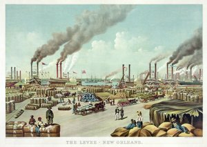 Der Kai, New Orleans, veröffentlicht von Currier & Ives