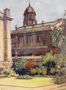 Sheldonian Theatre und Bodleian Library vom Rektorsgarten, Exeter College von William Ainsworth Wildman