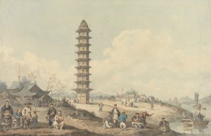 Stadt Lin Tsin, Shantung, mit Blick auf den Großen Kanal