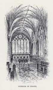 Innenansicht der Kapelle (Stich) von William Alexander Ansted