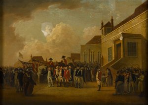 Friedrich August, Herzog von York, inspiziert Truppen in Flandern, ca. 1794