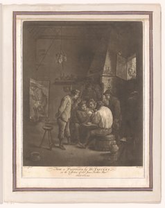 Kartenspielende Bauern in einer Herberge