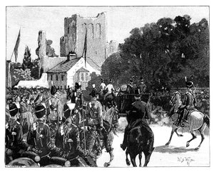 Ankunft von Königin Victoria in Kelso, Schottland, 1887