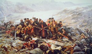 Der letzte Widerstand des 44. Regiments bei Gundamuck während des Rückzugs aus Kabul