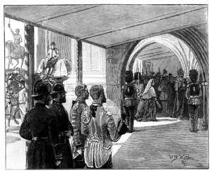 Die Eröffnung des Parlaments, Westminster, London, 1866 von William Barnes Wollen