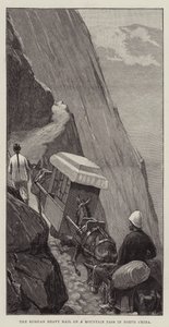 Die russische schwere Post auf einem Gebirgspass in Nordchina von William Barnes Wollen