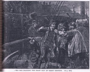 Der Mob besteigt ein Getreideschiff in Garry Kennedy AD 1841 von William Barnes Wollen