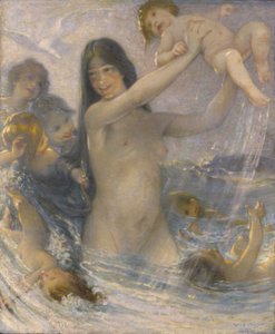 Nymphe und Wasserkinder beim Spielen von William Baxter Closson