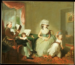Eine Gruppenporträt von Herrn und Frau Hayward mit ihren Kindern, Mathilda und George, ca. 1789